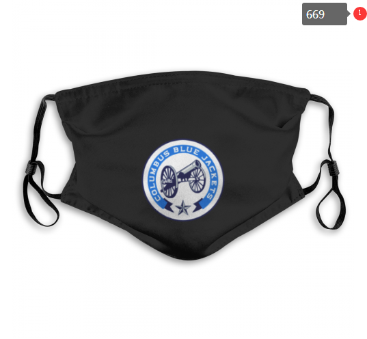 NHL Columbus Blue Jackets #6 Dust mask with filter->nhl dust mask->Sports Accessory